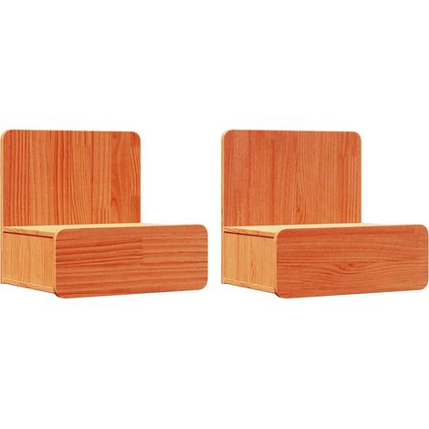 Maison Exclusive - Nachttisch 2 pcs Wachsbraun 44 x 32,5 x 40 cm