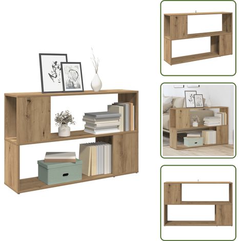 Bibliothèque chêne artisanal 100x24x63 cm bois d'ingénierie - Armoire À Livres - Armoires À Livres - Bibliothèque - Armoire De Rangement (1/5)