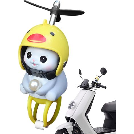Canard Jaune de Moto, décorations de Tableau de Bord de Voiture Ornements décoratifs de voiture d'animaux, de casques en résine, sangle extensible élastique pour motos, v (1/5)