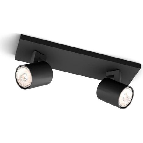 Spot de plafond noir Runner 2 lumières - 929003204801 (1/3)