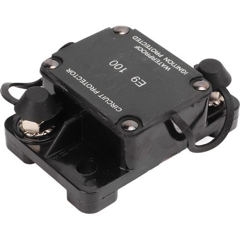 Disjoncteur automatique à réarmement, cosse 1/4in, 32V 100A, étanche IP67, protection batterie bateau camping-car camion (1/5)