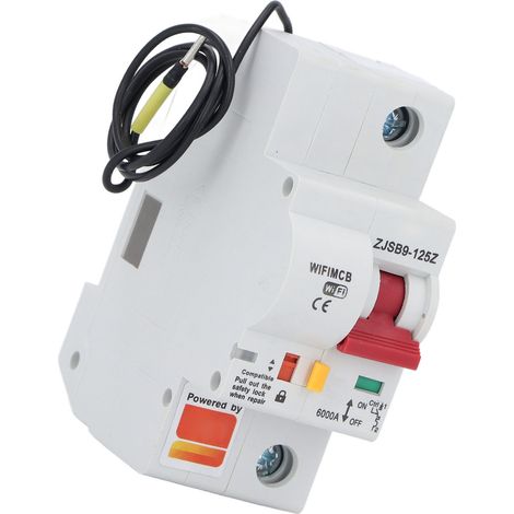 Interrupteur de commande à distance via application pour disjoncteur intelligent Tuya WiFi Bluetooth 1P 80 A AC 220-240 V (1/5)