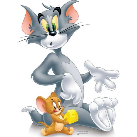 Figurine en carton Tom et Jerry avec du fromage  Hauteur 98 cm (1/5)