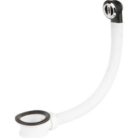 Valentin – Trop-plein de bonde automatique à câble – Épaisseur vasque 0 à 5 mm – Tube 330 mm – Enjoliveur chromé diamètre 30 mm – Installation facile - 59200000000