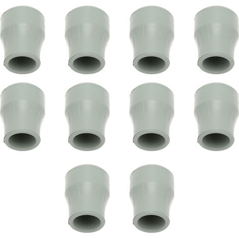10 embouts amortisseurs en caoutchouc antidérapants pour canne, protection de pointe diamètre intérieur 22mm (1/5)
