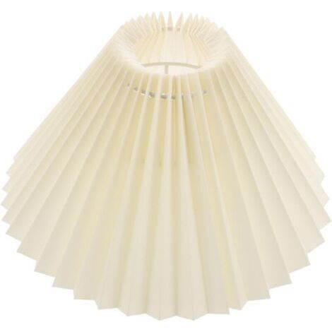 Abat-jour plissé, abat-jour en tissu, abat-jour suspendu, style suspension en papier, blanc, diamètre supérieur 80 mm, diamè (1/4)