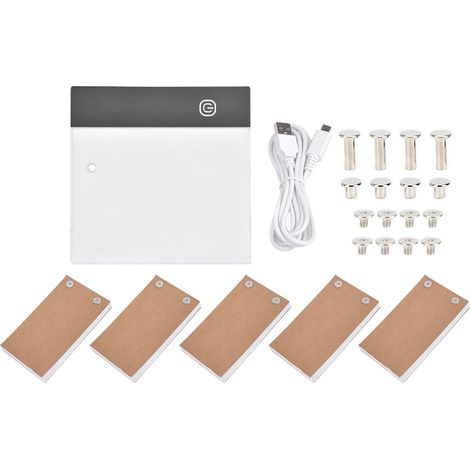 Tableau LED Dessin à Main avec Trou de Positionnement, Carnet USB Animé Amovible pour Dessin et Peinture, Kit Portable (1/5)
