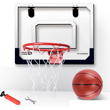 21 cm Baketballkorb Indoor, Mini Basketball Korb Basketballring Kinder, 40 x 30 cm Backboard mit Ball and Pumpe, Wand Tür Montage