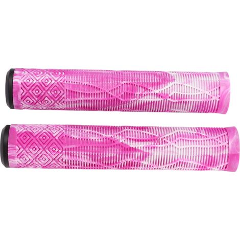 Poignée VTT 22,2mm en TPE Douce Antidérapante avec Embouts et Fermeture - Rose, Violet, Blanc (1/5)
