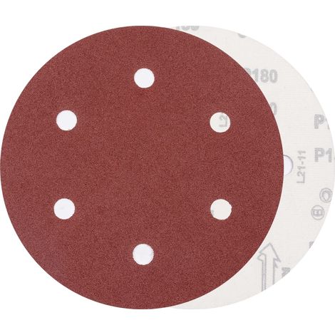 30pcs 225mm 180 Grit Sanding Discs for Long Neck Sanders Drywall Grinders 6 Hole Round Sandpaper (1/5)