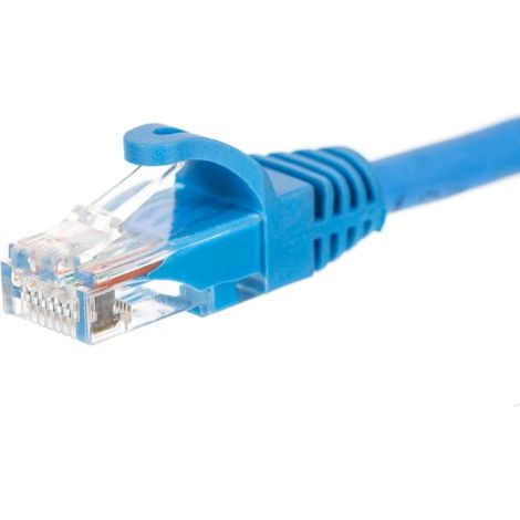 Câble de brassage RJ45, boîtier moulé Netrack, catégorie 5e UTP, 2 m, bleu (1/5)