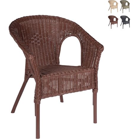 Bizzotto Ruby Poltrona aus Rattan mit Midollino-Intreccio 58 x 61 x 74 (1/5)