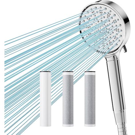 Duschkopf mit Schlauch, 6 Strahlarten, 20-Schicht-Filter, 2 Ersatzfilter (1/5)