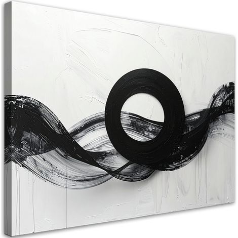 Stampe su Tela, Forma infinita moderna in bianco e nero, 30x20 (1/5)