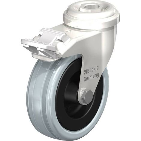 [NEUWERTIG] B-Ware Blickle Lenkrolle mit Feststeller 75mm Tragfähigkeit 60kg grau 1 Stück robust (1/2)