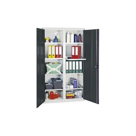 Armadio attrezzi e materiali Stumpf serie 3000 grigio chiaro/antracite + 8 ripiani estraibili - 3004071