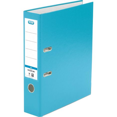 Archivador de palanca elba carton forrado pvc con rado top folio lomo 80 mm turquesa