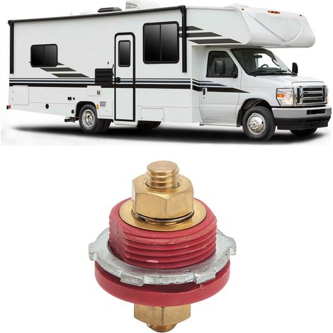 Universalstecker für Kfz-Batterieanschluss, 3/8"-Batterieanschluss, 250A-Batterieladegerätanschluss, rot (positiv). (1/5)