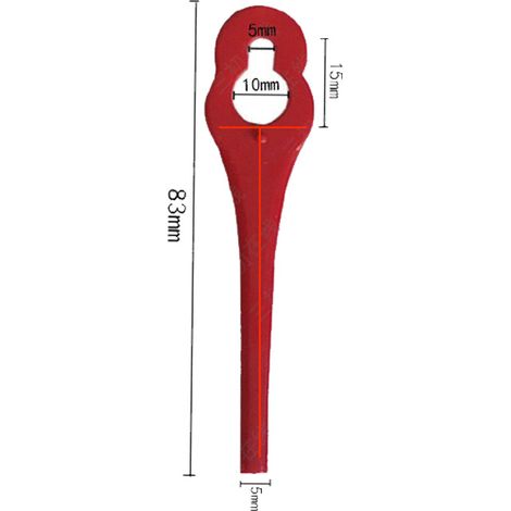CHOYCLIT Lot de 100 Lames en Plastique de Rechange pour Coupe Bordure Florabest LIDL FRTA 20 A1, FAT 18B3, FRT18A. (1/3)