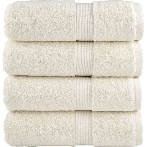 SOLUND Premium-Gästetücher, 4er-Set, cremeweiß, 30 x 50 cm, 600 g/m² (1/5)