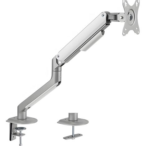 Silberne Tischmonitorhalterung, integrierte mechanische Feder, hdwr SolidHand-DS01 (1/5)