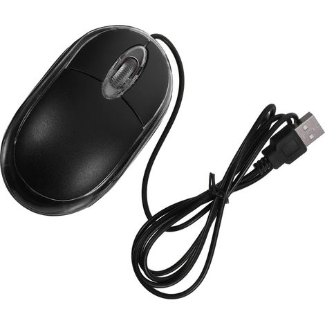 Souris de Bureau USB Filaire 1000 Dpi en Abs pour Pc, Noire Plug And Play, Réponse Rapide, Molette Ultra Précise, Câble 1, 5m pour Ordinateur (1/5)