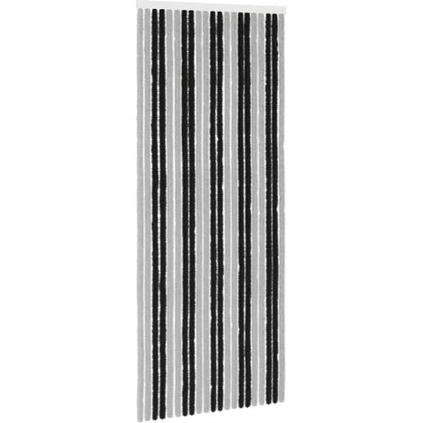 Cortina de Insectos de Chenilla Gris y Negro 90 x 220 cm vidaXL (1/5)