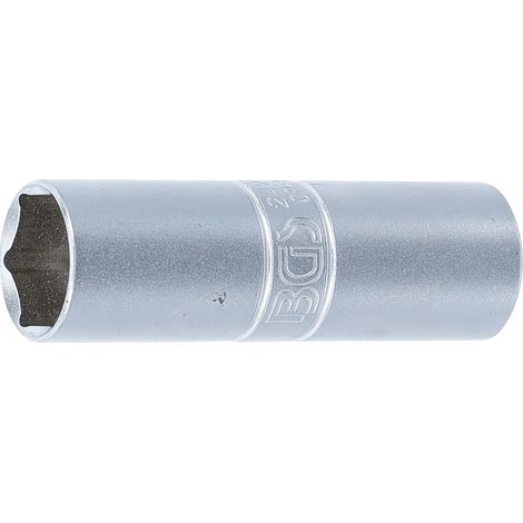 BGS  Inserto  de  bujía  hexagonal  de  pared  fina  accionamiento  cuadrado  interior  12,5  mm  (1/2")  SW  16  mm  -  2425 (1/4)