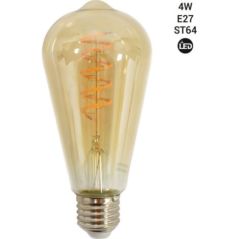 Ampoule LED à filament Edison E27 ST64 - 4W (1/5)