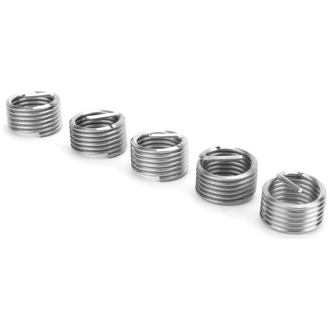 Satz mit 5 Gewindeeinsätzen (Außen-Innengewinde), Reduziermutter für Reparaturen, Befestigungselement aus Edelstahl M24x3x1D, Reparaturwerkzeug aus Edelstahl. (1/5)