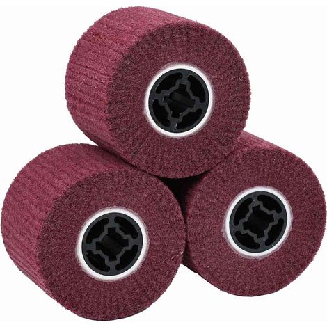 Schleifrollen 3 pcs Rot 12 x 12 x 10 cm Synthetische Faser