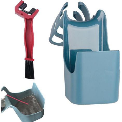 Motorradketten-Reinigungsbox – Motorrad-Reinigungsbürste – Motorradkettenbürste – Kettenreinigungswerkzeug – Motorradkettenbürsten-Reinigungsbürsten-Set (rot)