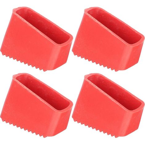 Lot de 4 embouts de pieds d'échelle en caoutchouc antidérapants.-5.50X3.80X2.50CM-Red (1/3)