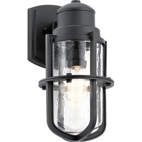 Elstead Suri Outdoor 1 Lichtwandlaterne, strukturiertes Schwarz, IP44, E27 (1/4)