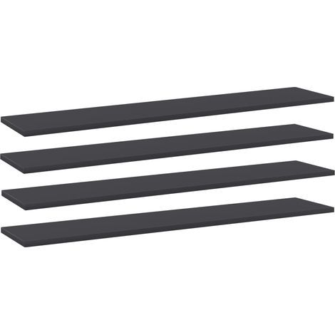 Bücherregal-Bretter 4 Stk. Grau 100x20x1,5 cm Holzwerkstoff (1/5)