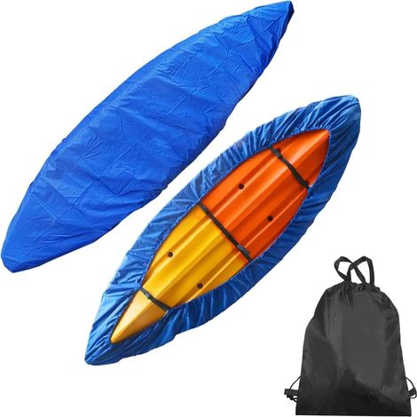 Etanche Housse de Kayak Canoë, Housse de Bateau 420D Anti-Poussière Housse de Protection pour Cockpit de Kayak pour la Protection Extérieure2.1-2.5M (1/5)