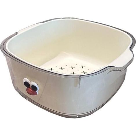 Panier de vidange multifonctionnel à double couche pour la cuisine, style blanc moyen organisation rangement pratique (1/5)