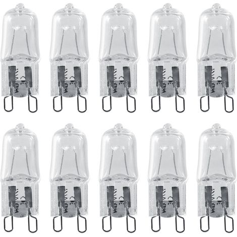 10er-Pack G9 120V 40W warmweiße 2900K Halogenlampen für Kristallglas-Kronleuchter, explosionsgeschützt, 2000 Stunden Lebensdauer (1/5)
