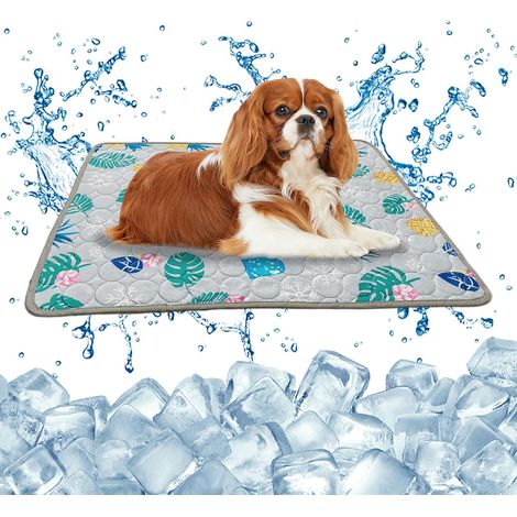 Kühlmatte für Hunde – 100 x 150 cm – Waschbare Kühlmatte aus Eisseide für Haustiere – Selbstkühlende Matte (1/4)