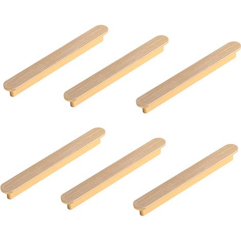 Poignée simple et allongée en alliage d'aluminium brossé doré pour armoire, porte de placard, tiroir, meuble TV, accessoires de quincaillerie pour meubles (1/5)