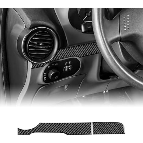 KUNGKIC Pour Seat Ibiza 6l 2003-2008 En fibre de carbone Pour console centrale de voiture - Conducteur principal - Bandes décoratives autocollantes Accessoire d'intérieur Cadeau (noir) (1/4)