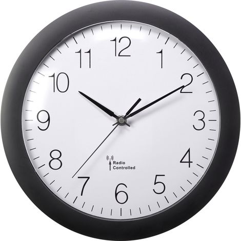 MXP3601B Funk Wanduhr 30 cm x 56 mm Schwarz (1/2)