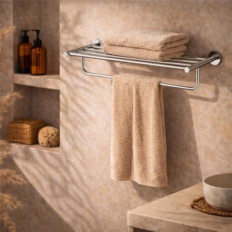 Exagonshop Rack portasciugamani cromo Minimal
