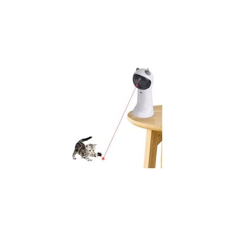 Katzenspielzeug, automatisch bewegungsaktiviert, 5 lustige Muster, 4 Geschwindigkeitsstufen, einstellbare Lichtwinkel, zufällige Drehbahn – Crezuo