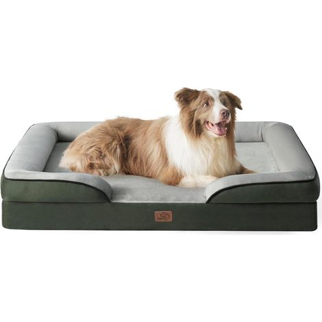Hundebett orthopädisches 97x71 L 97 x B 71 x H 17 cm Tannengr&xFCn (1/5)