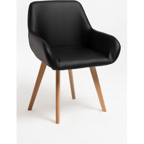 Sillas Comedor - Silla Venly Polipiel - Negro (1/3)