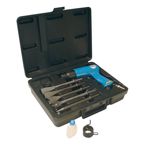 Güde – Marteau burineur pneumatique 6 bars – 3000 coups/min – Consommation 350 l/min – Coffret avec accessoires inclus (1/2)