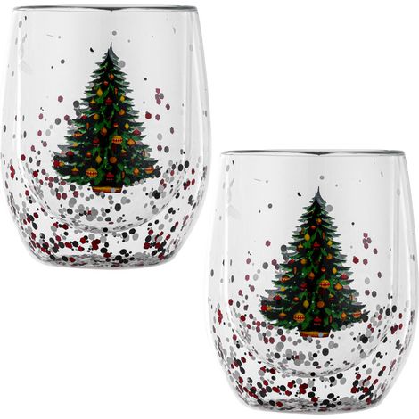 Tasse En Verre Double Paroi - 400 Ml - Pour Thé Café Lait - Usage Maison Bureau Restaurant - Lot De 1 (1/5)