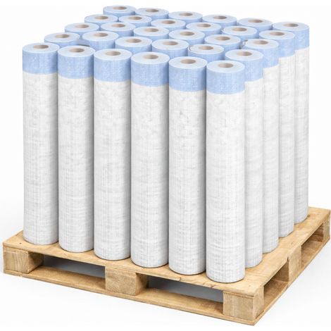 Kit 33 rotoli da 1x50 m rete in fibra di vetro per intonaco 150 gr 1650 mq