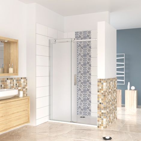 Box Doccia Per Nicchia Porta Scorrevole Ingresso Destro Vetro 8mm Temperato Satinato Opaco Anticalcare 120x195 cm (1/5)